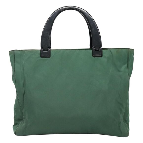 PRADA Hand Bag Nylon Green Auth th5642 - Picture 1 of 15